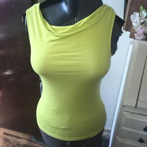 Title Nine XS lemon drape neck sleeveless top